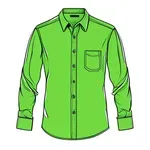 bright green long-sleeved buttoned shirt image